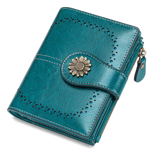Sarah Express Anti-Theft RFID Blocking Leather Card Holder Wallet