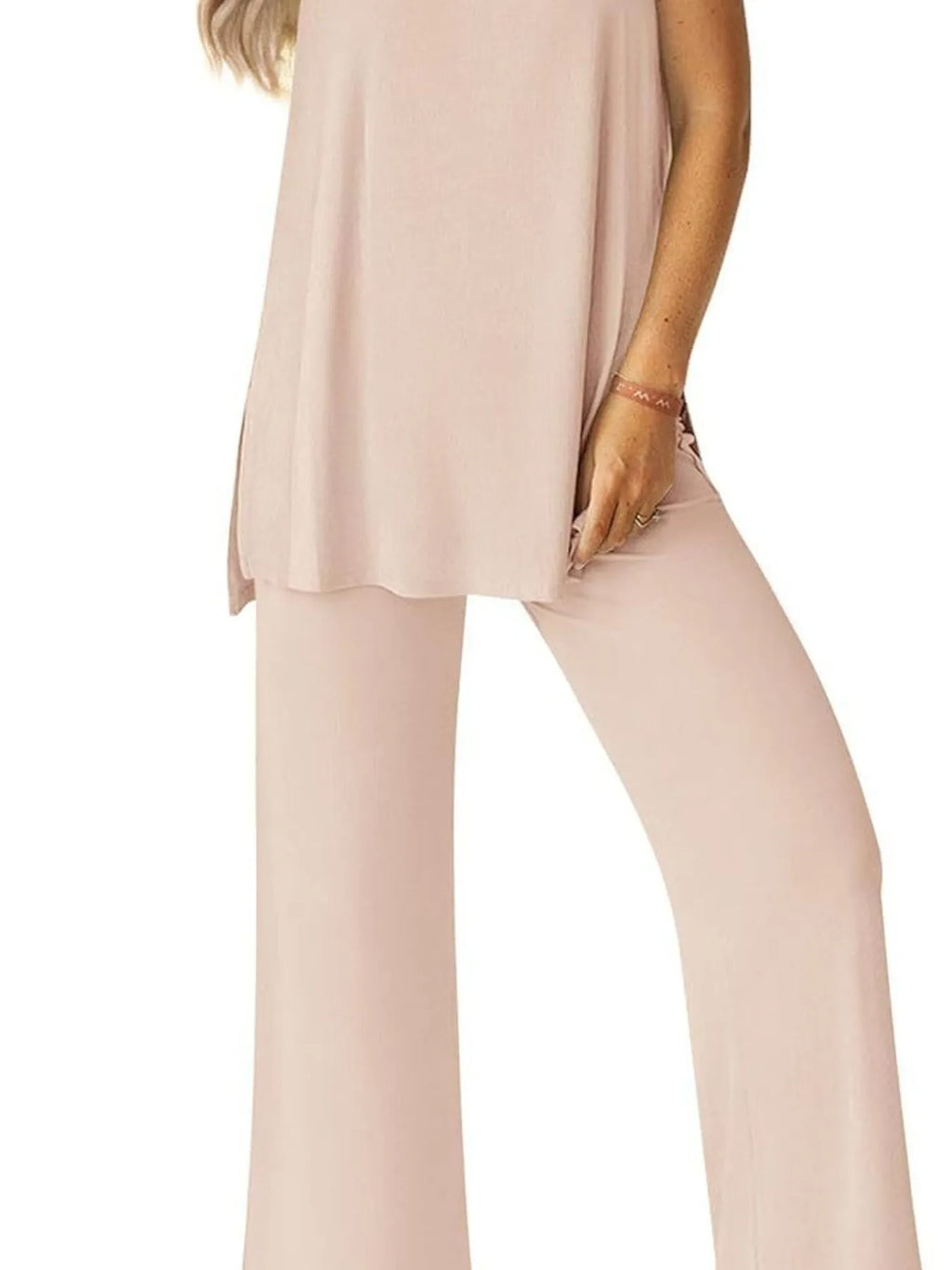 Sarah Express Women's Round Neck Tank and Pants Set