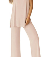 Sarah Express Women's Round Neck Tank and Pants Set
