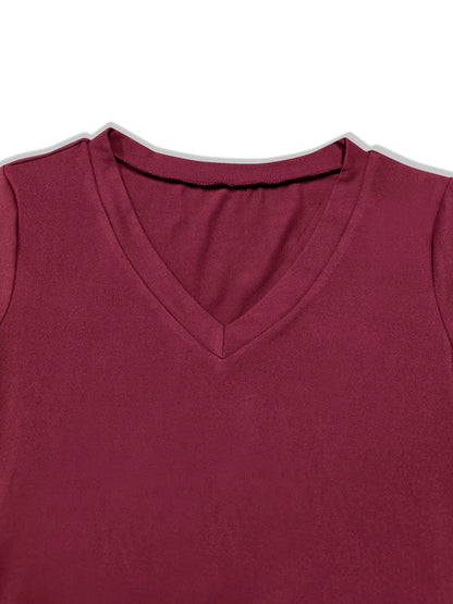 Sarah Express Women's V-Neck Layered Ruffle Mini Dress