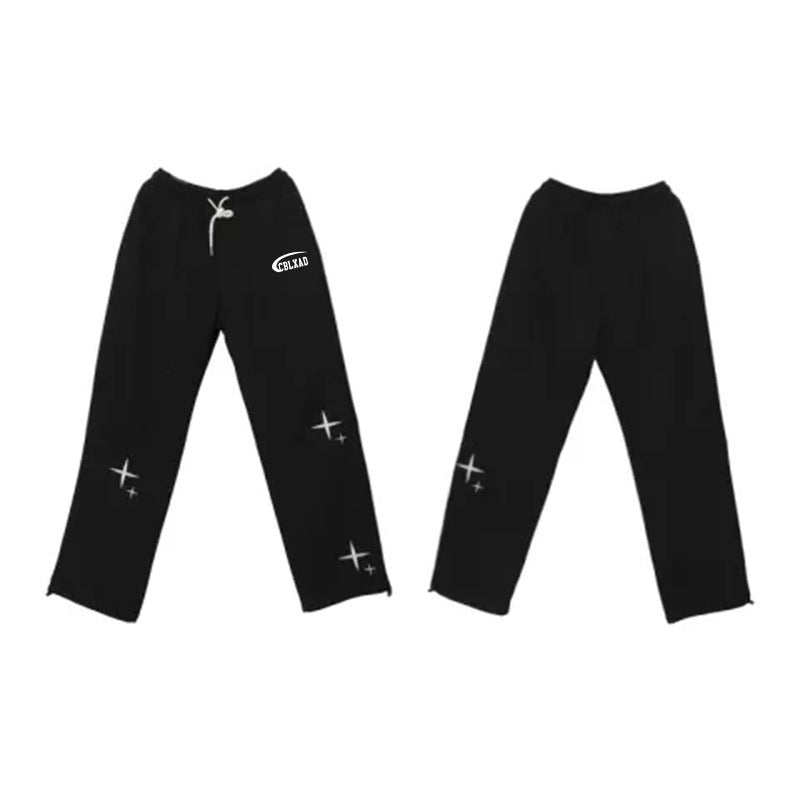 Sarah Express Women's Ankle Tie Jogger Sweatpants Elastic Waist Pockets