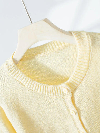 Sarah Express Women's Button-Up Long Sleeve Knit Cardigan