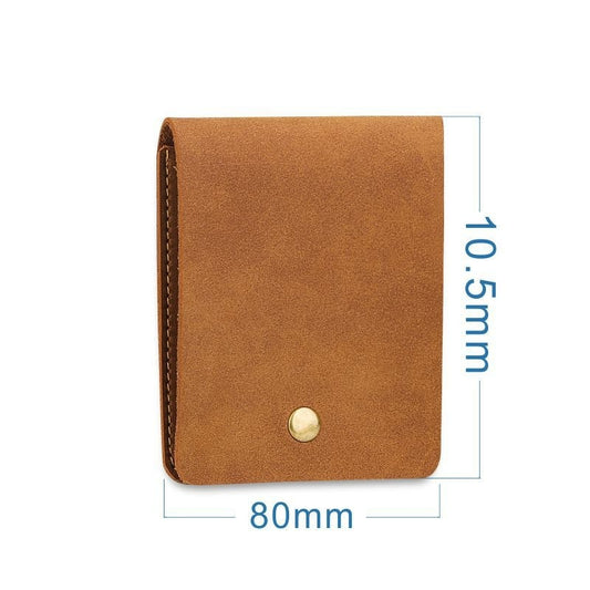 Sarah Express Women's Matte PU Leather Vintage Bi-Fold Compact Bag | Anti-Theft Wallet Purse