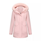 Trendsi Full Size Fur Hooded Warm Winter Parka Outerwear Plus Size