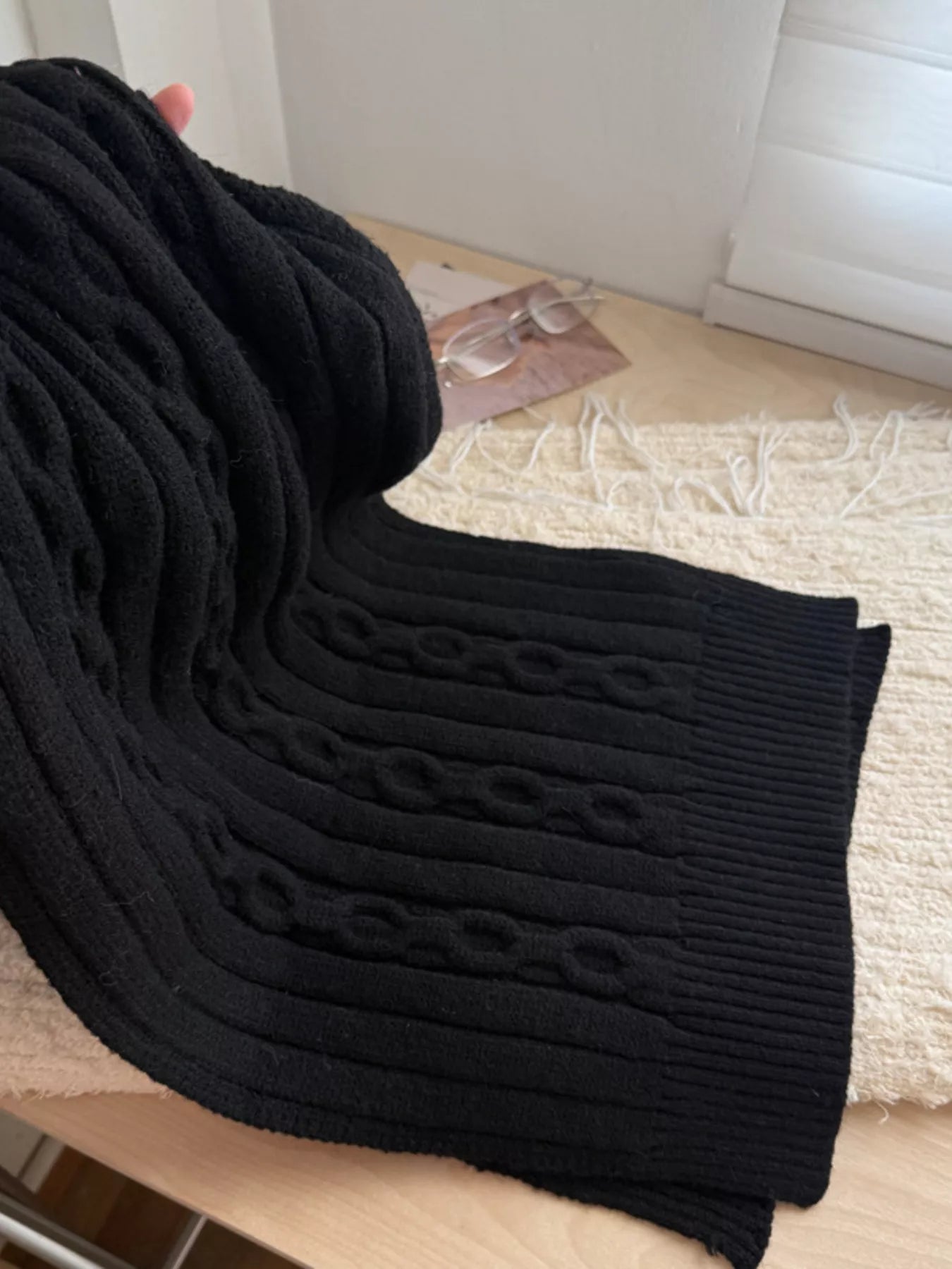 Sarah Express Women's Textured Knit Winter Scarf - Cozy Warm Infinity Scarf