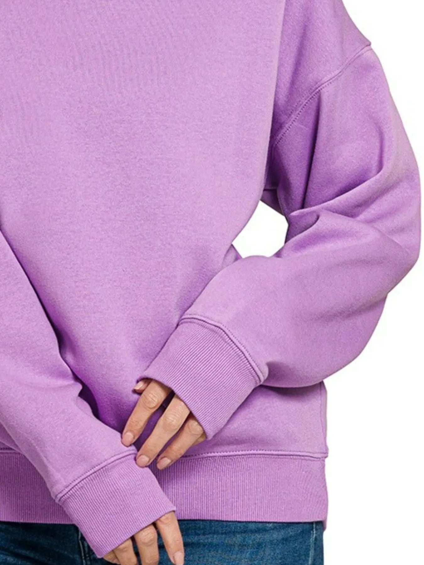 Sarah Express Women’s Oversized Fleece Crewneck Sweatshirt

