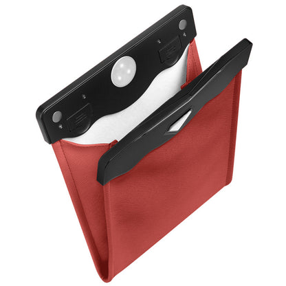Sarah Express LED Car Trash Can with Light - Premium Leather Auto Organizer Storage Bag Red