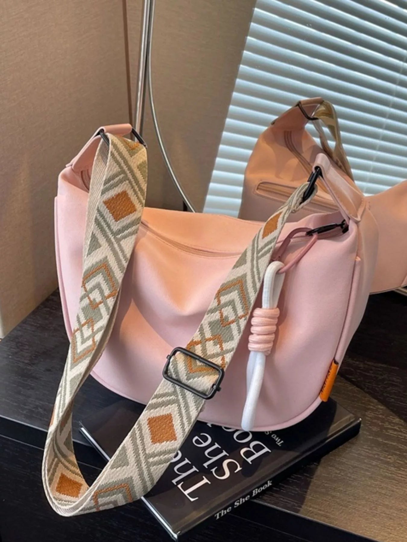 Sarah Express Women's Woven Strap Crossbody Bag