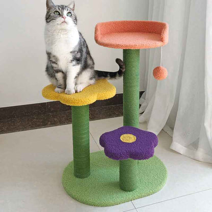 Sarah Express Cat Climbing Tower with Sisal Scratch Post - Stable Multi-Level Cat Tree