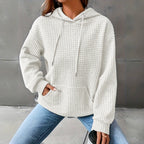 Sarah Express Women's Loose Fit Hooded Long Sleeve Sweatshirt Casual Pullover Top
