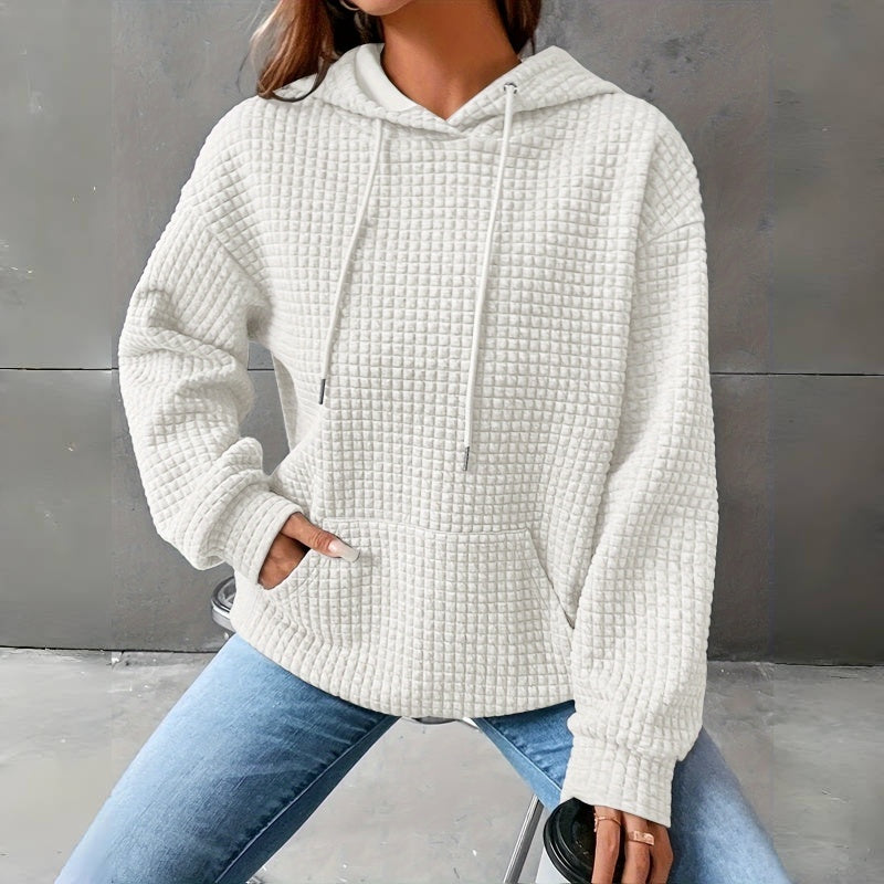 Sarah Express Women's Loose Fit Hooded Long Sleeve Sweatshirt Casual Pullover Top