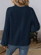 Sarah Express Women's Paisley Notched Balloon Sleeve Blouse