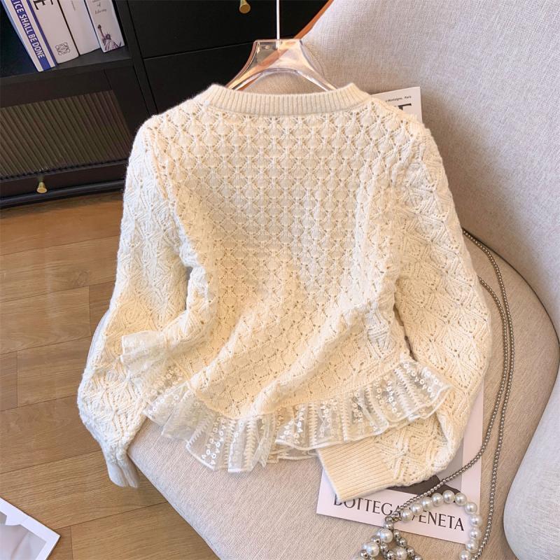 Sarah Express Western Style Knitted Lace Cardigan Women's Outerwear