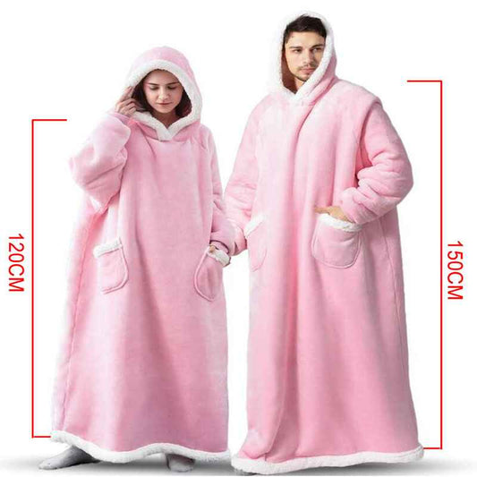 Sarah Express Oversized Wearable Blanket Hoodie with Pockets - Ultra Plush TV Blanket for Women & Men