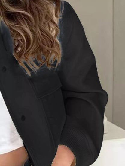 Sarah Express Women's Snap Down Long Sleeve Jacket Plus Size