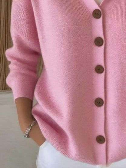 Sarah Express Women's Hooded Button-Down Knit Cardigan