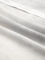 Sarah Express Women's Floral Patched Waffle Textured V Neck Casual Hooded Top