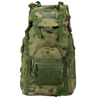 Sarah Express 60L Tactical Camouflage Backpack – Waterproof Hiking & Camping Travel Bag Green Ruins