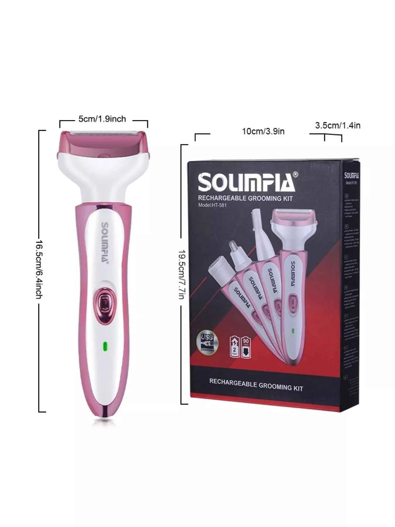 Sarah Express Women's Ergonomic Hair Removal Epilator - Multi-Purpose Electric Body & Face Hair Remover