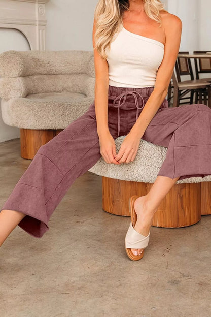 Sarah Express Women's Wash Wide Leg Pants