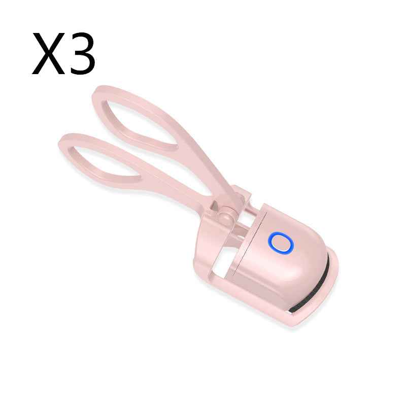 Sarah Express Rechargeable Heated Eyelash Curler USB Electric Temperature Control Portable Mini Pink USB 3PCS