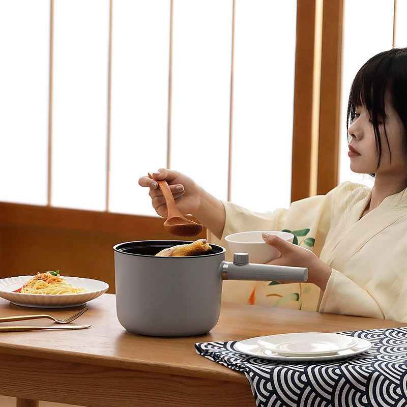 Sarah Express Mini Electric Fondue Frying Pan - Multi-Function Ceramic Glaze Cooker for Steaming, Frying & Stewing