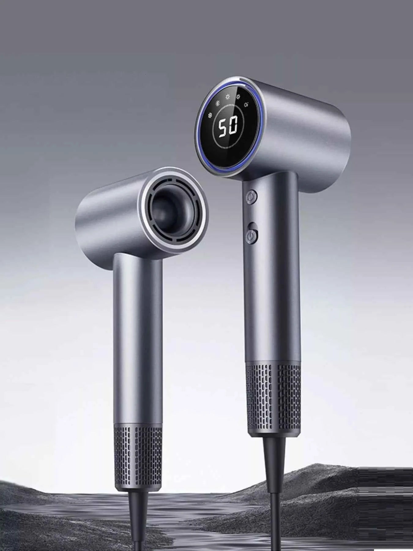 Sarah Express Women's High-Speed Ionic Hair Dryer - Professional Salon Quality Blow Dryer Gray European plug