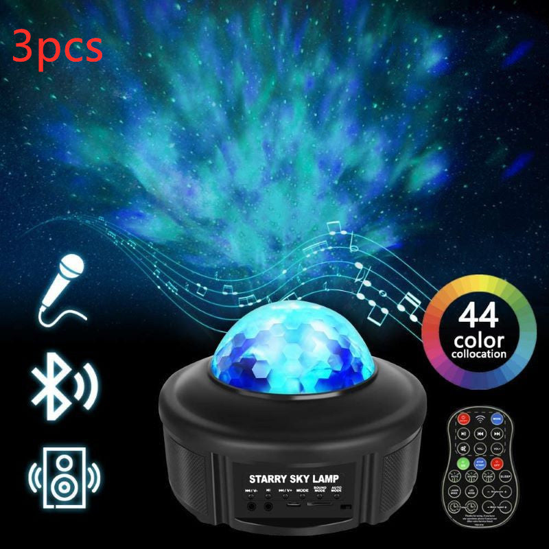 Sarah Express Bluetooth Starry Sky Projector Night Light with Music Speaker - LED Galaxy Projector Black3pcs 10W