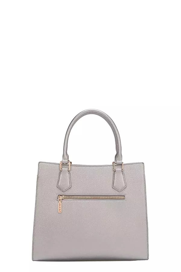Sarah Express Women’s Structured Monogram Print Tote Bag Vegan Leather