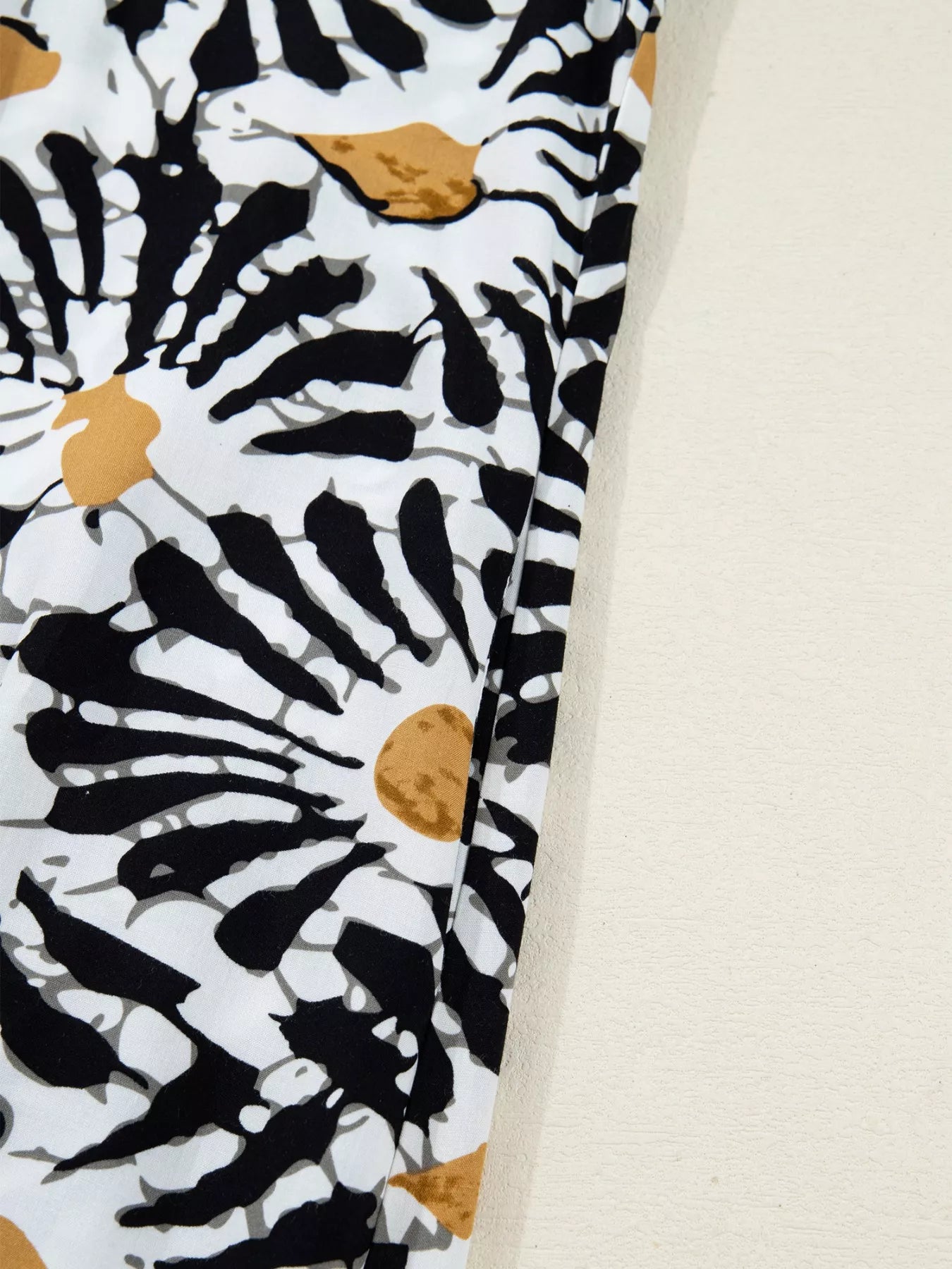 Sarah Express Women's Abstract Floral Print Split Notched Dress