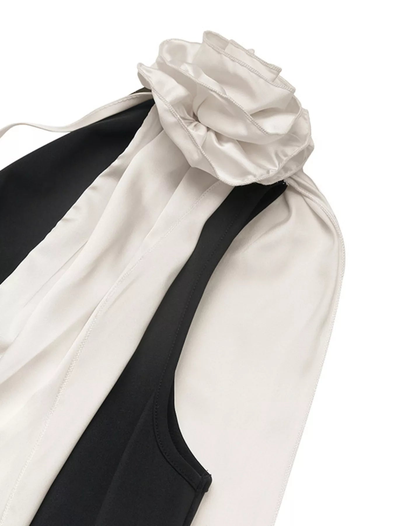 Sarah Express Women's Floral Applique Two Tone Maxi Dress