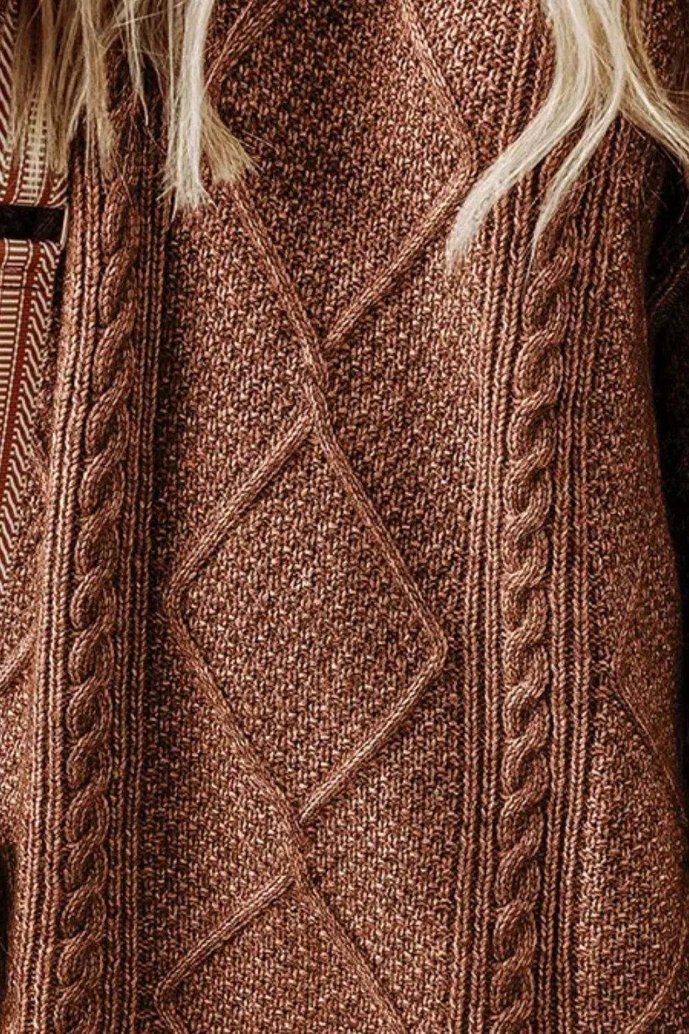 Sarah Express Women's Cable-Knit Sweater Dress Round Neck Long Sleeve Fall Winter Casual Comfort