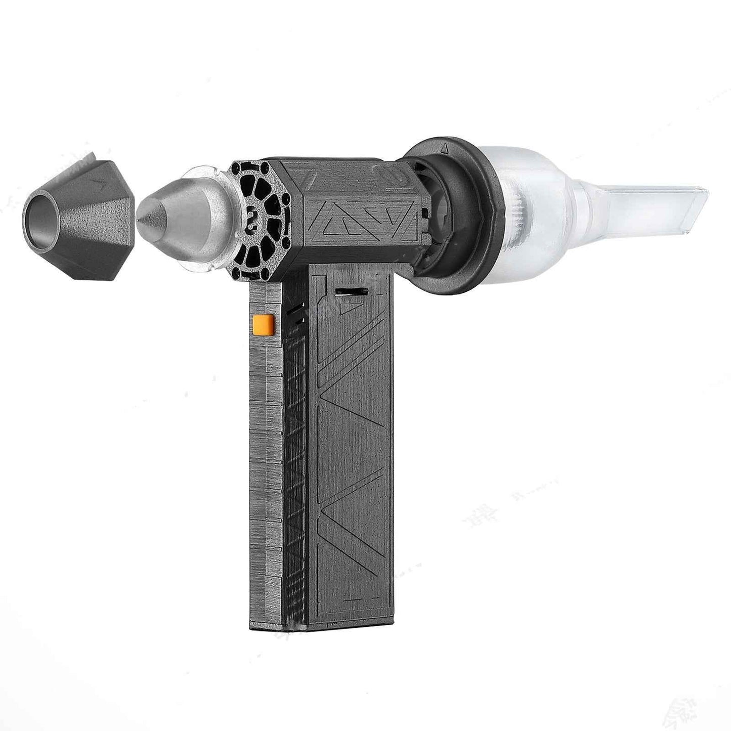 Sarah Express High Power Cordless Air Duster Blower - 110,000 RPM Brushless Motor Jet Fan for Electronics, Car & Home Cleaning Iron Gray With Vacuum Cleaner Hammer Kit