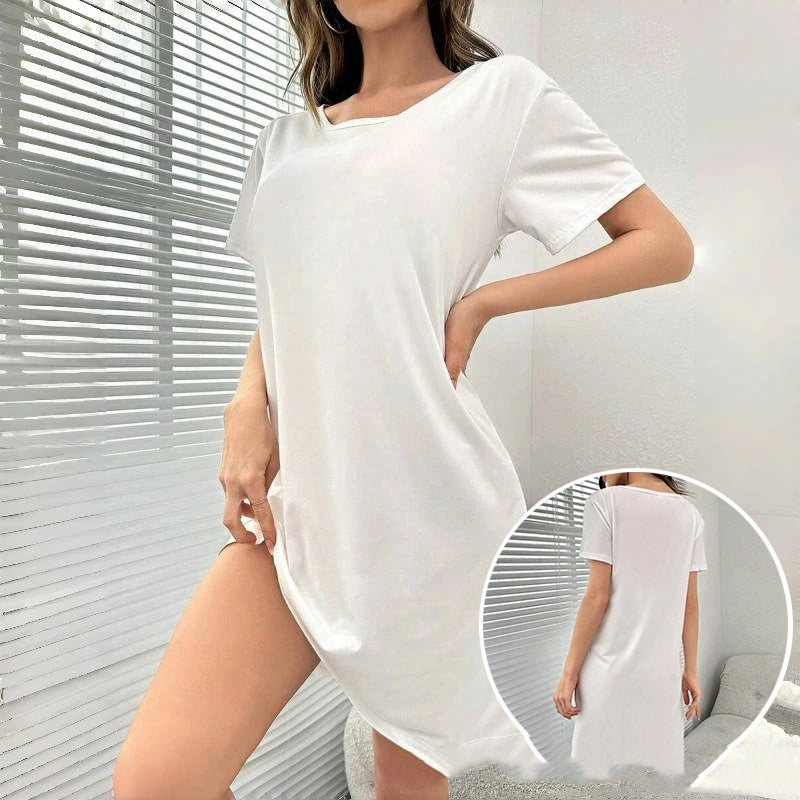 Sarah Express Women's Loose Fit Nightdress Sleepwear Short Sleeve Pullover