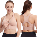 Sarah Express Women's Shockproof Push Up Sports Bra - High Impact Running Yoga Fitness Plus Size