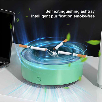 Sarah Express Smart Air Purifying Ashtray with Smoke Filter - Intelligent Electronic Cigarette Smoke Remover for Home & Office