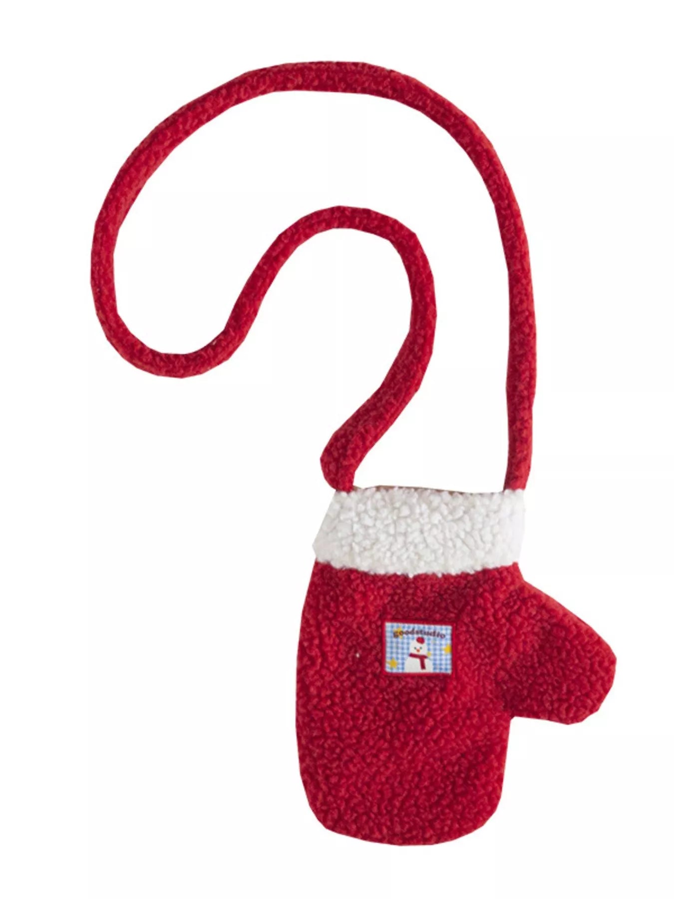 Sarah Express Women's Christmas Mitten-Shaped Plush Crossbody Bag