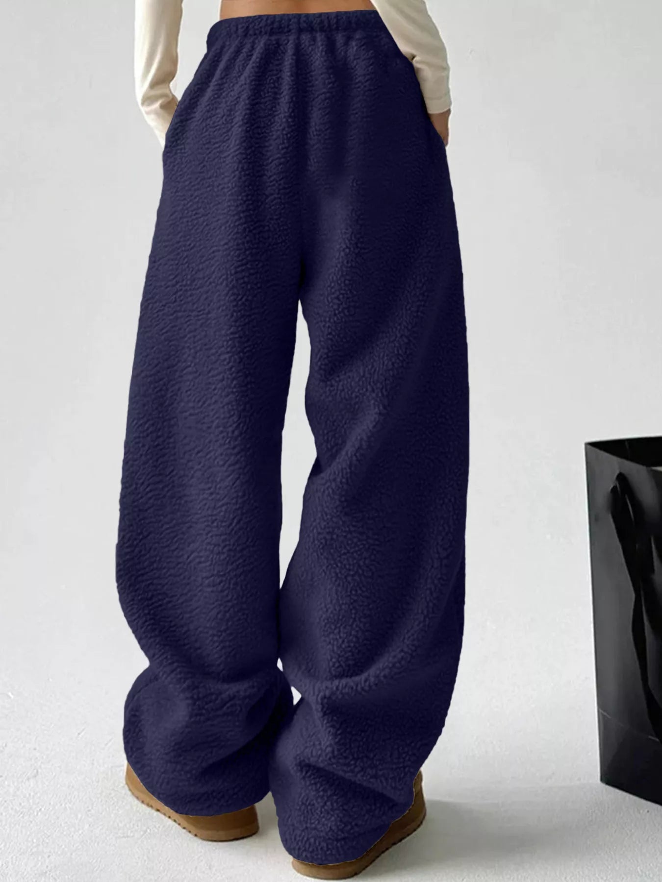 Sarah Express Women's Wide Leg Pants with Pockets - Plus Size High Waist Palazzo Trousers