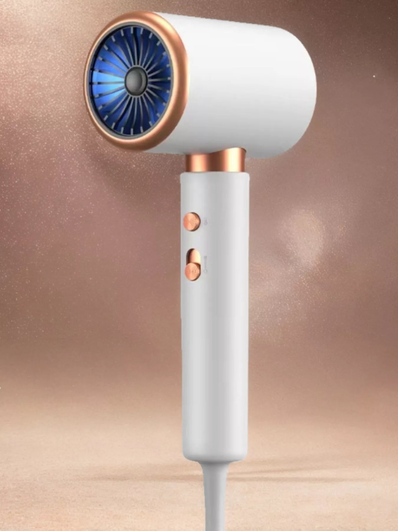 Sarah Express Professional Ionic Hair Dryer with Constant Temperature Control - 1800W Fast Drying Blow Dryer White