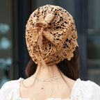 Sarah Express Ethnic Floral Lace Head Wrap Turban Breathable Pullover Hat
