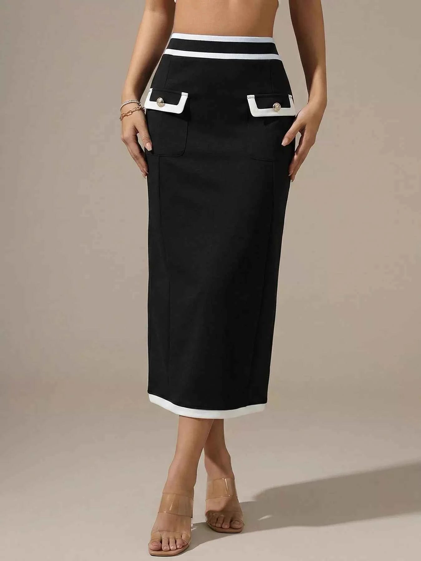 Contrast Trim Skirt