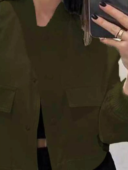 Sarah Express Women's Snap Down Long Sleeve Jacket Plus Size