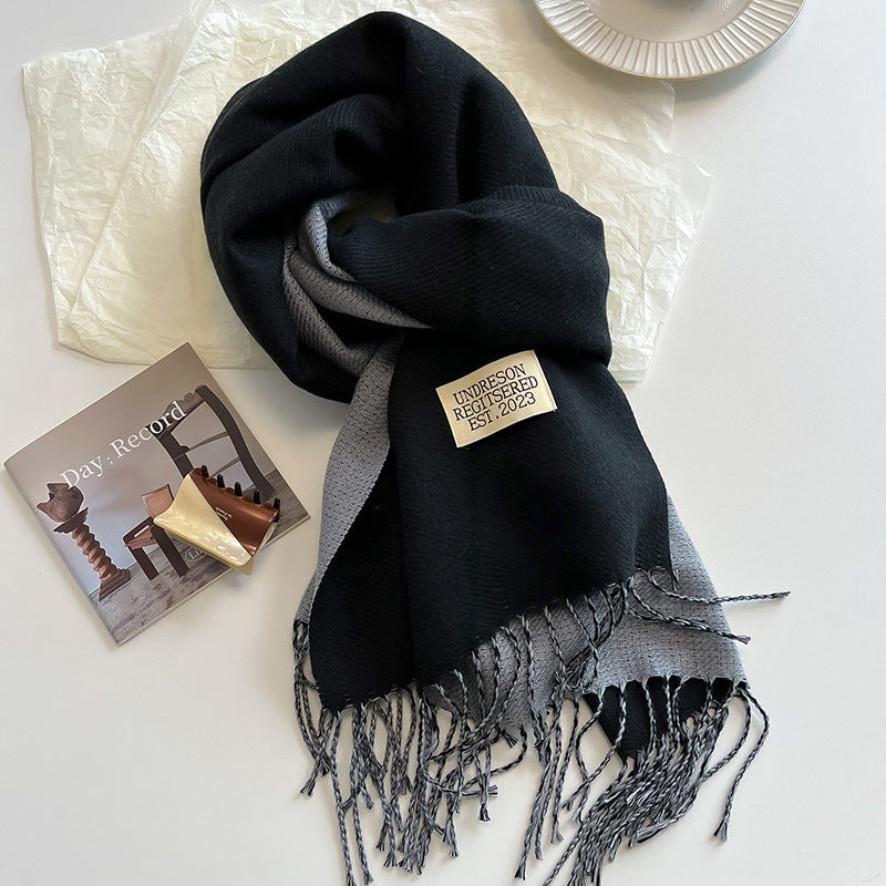 Sarah Express Women's Double-Sided Cashmere-Feel Scarf Winter Warm Oversized Wrap Fall Winter Casual