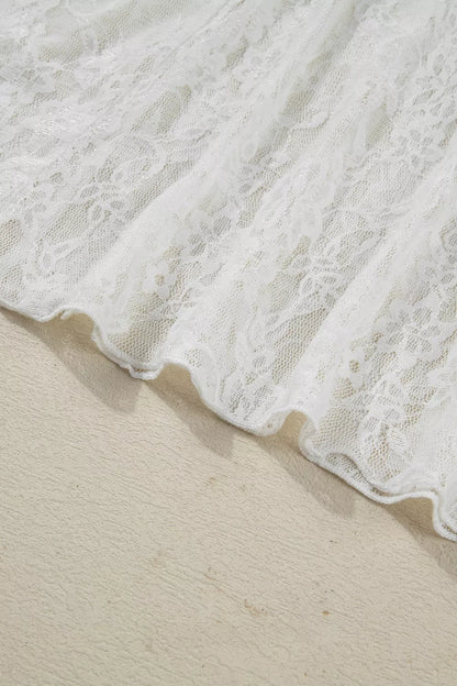 Sarah Express Women's Sheer Floral Lace Flowy Maxi Skirt