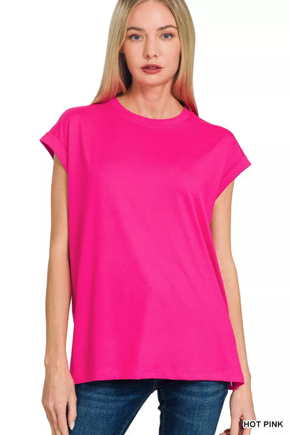 Sarah Express Women's Brushed Microfiber Top & Biker Shorts Set