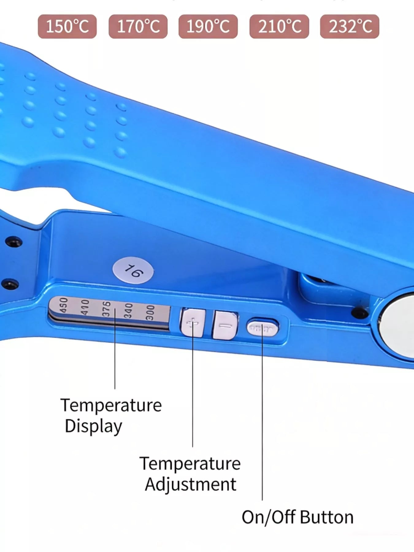 Sarah Express 2-in-1 Hair Straightener and Curling Iron with Adjustable Temperature