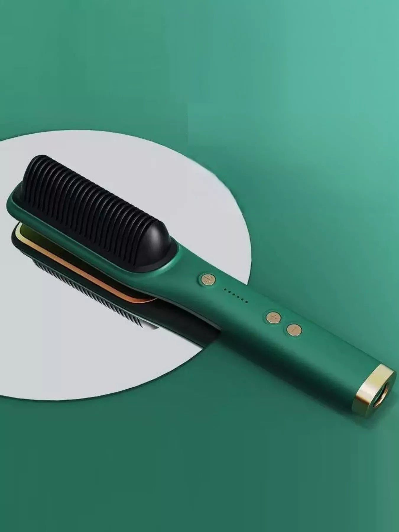 Sarah Express 2-in-1 Hair Straightener Brush Comb - Heating Straightening & Curling Tool