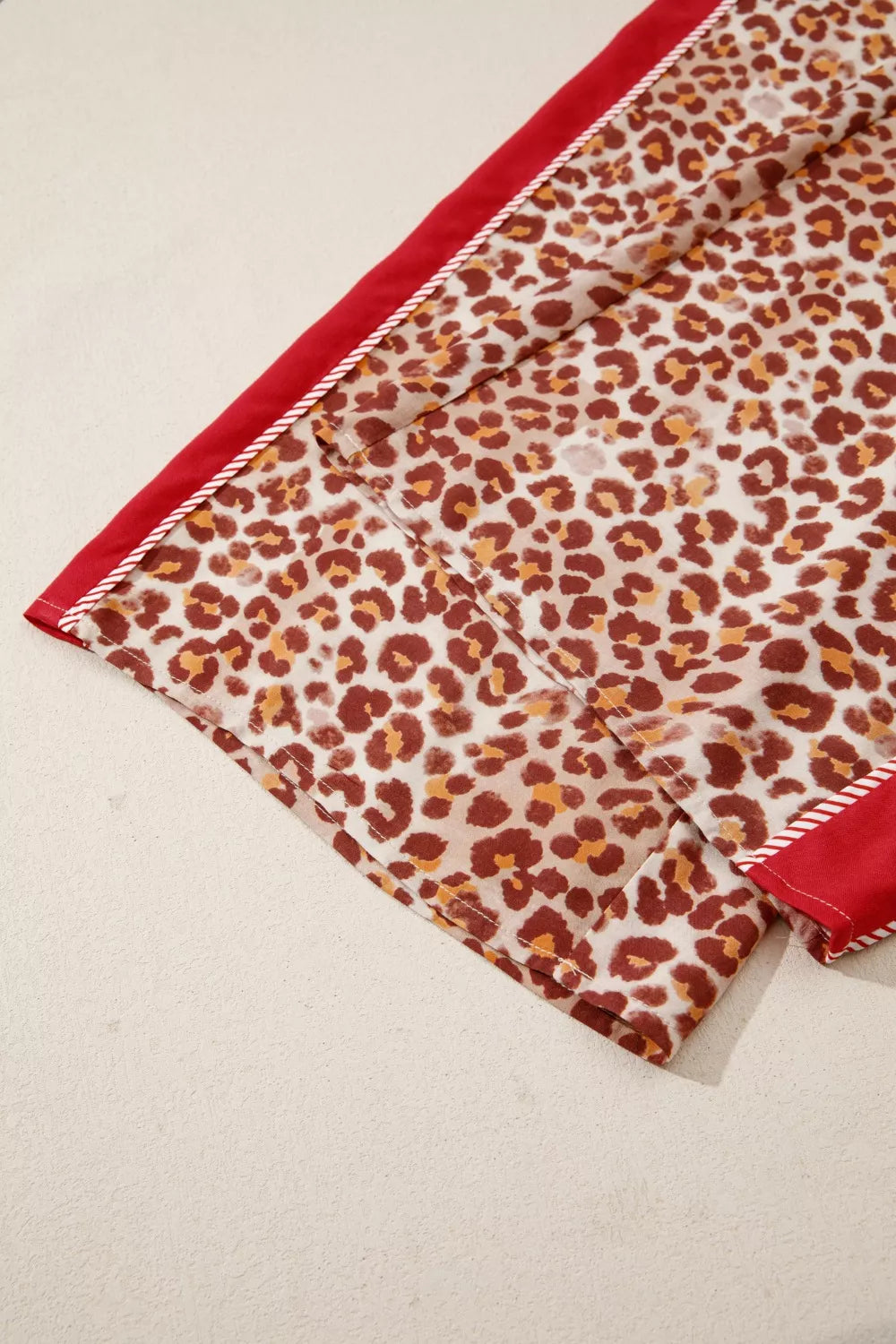 Sarah Express Women's Leopard Print Two Piece Set - Button Front Top & Pants