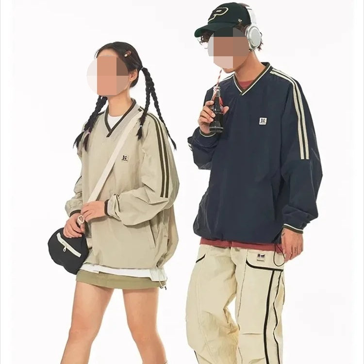 Sarah Express Harajuku Retro Oversized Pullover Sweater Unisex Street Style