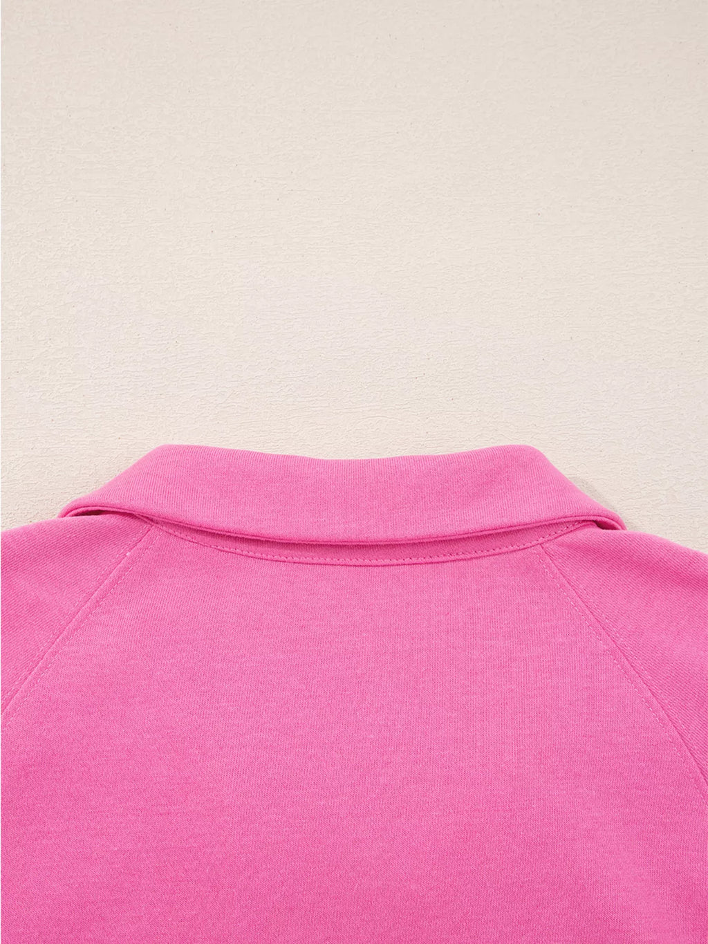 Sarah Express Women's Solid Color Collared Pullover and Central Seam Pants Set